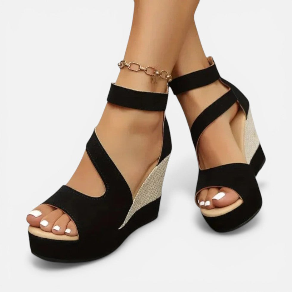 Wedge Heel Strap Sandals – ModClo, view 4