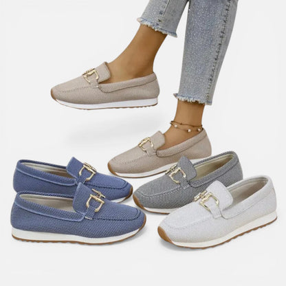 Textured Slip-On Loafers with Metal Detail – ModClo, view 10