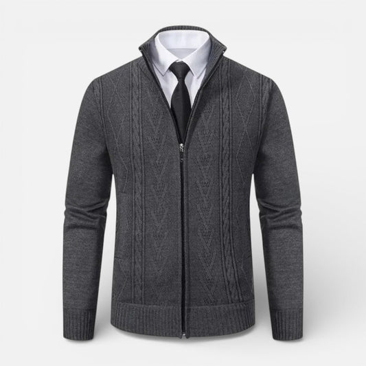 Zip Up Knit Cardigan