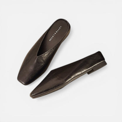 Slip-On Flat Mules Square Toe – ModClo, view 2