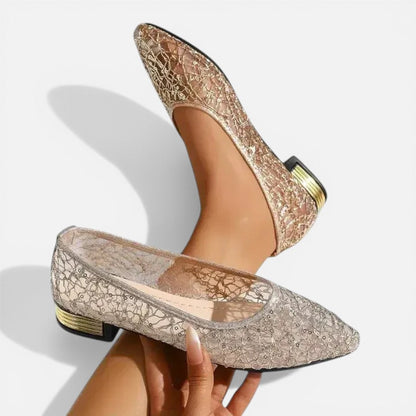 Lace Detail Low Heel Flats – ModClo, view 6
