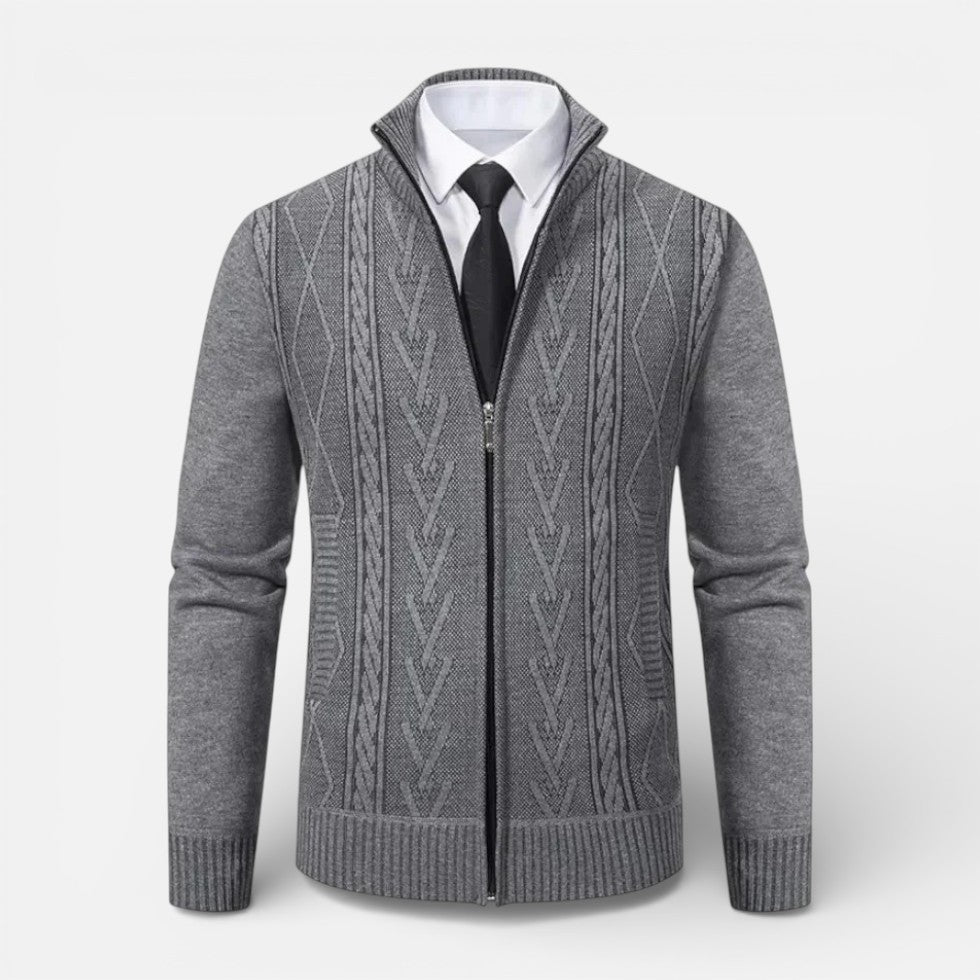Zip Up Knit Cardigan