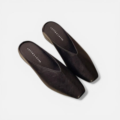Slip-On Flat Mules Square Toe – ModClo, view 5