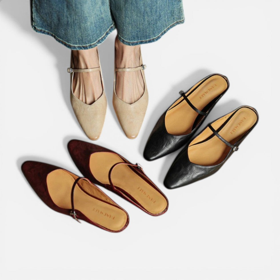 Pointed Toe Slingback Flats