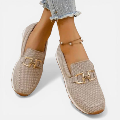 Textured Slip-On Loafers with Metal Detail – ModClo, view 6