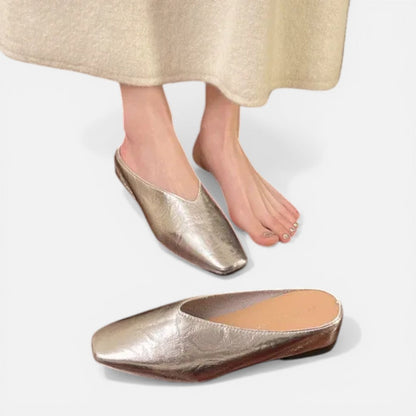 Slip-On Flat Mules Square Toe – ModClo, view 8