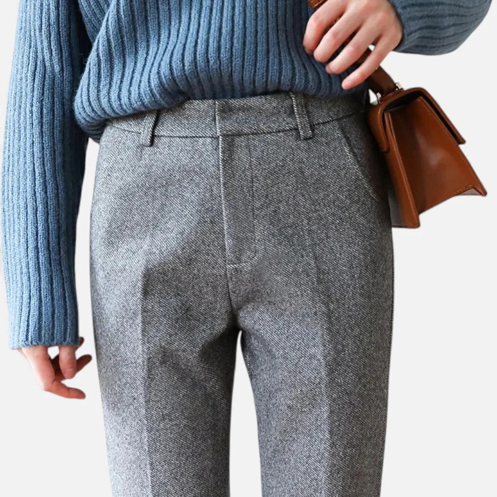 High Waist Tailored Trousers