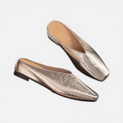 Slip-On Flat Mules Square Toe – ModClo, view 3