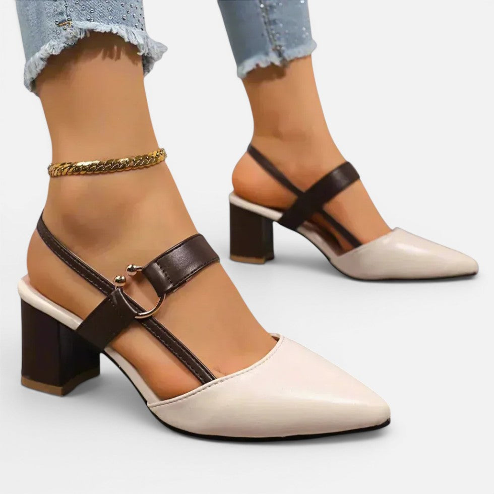 Strap Block Heel Pointed-Toe Shoes – ModClo, view 2