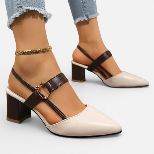 Strap Block Heel Pointed-Toe Shoes – ModClo, view 2