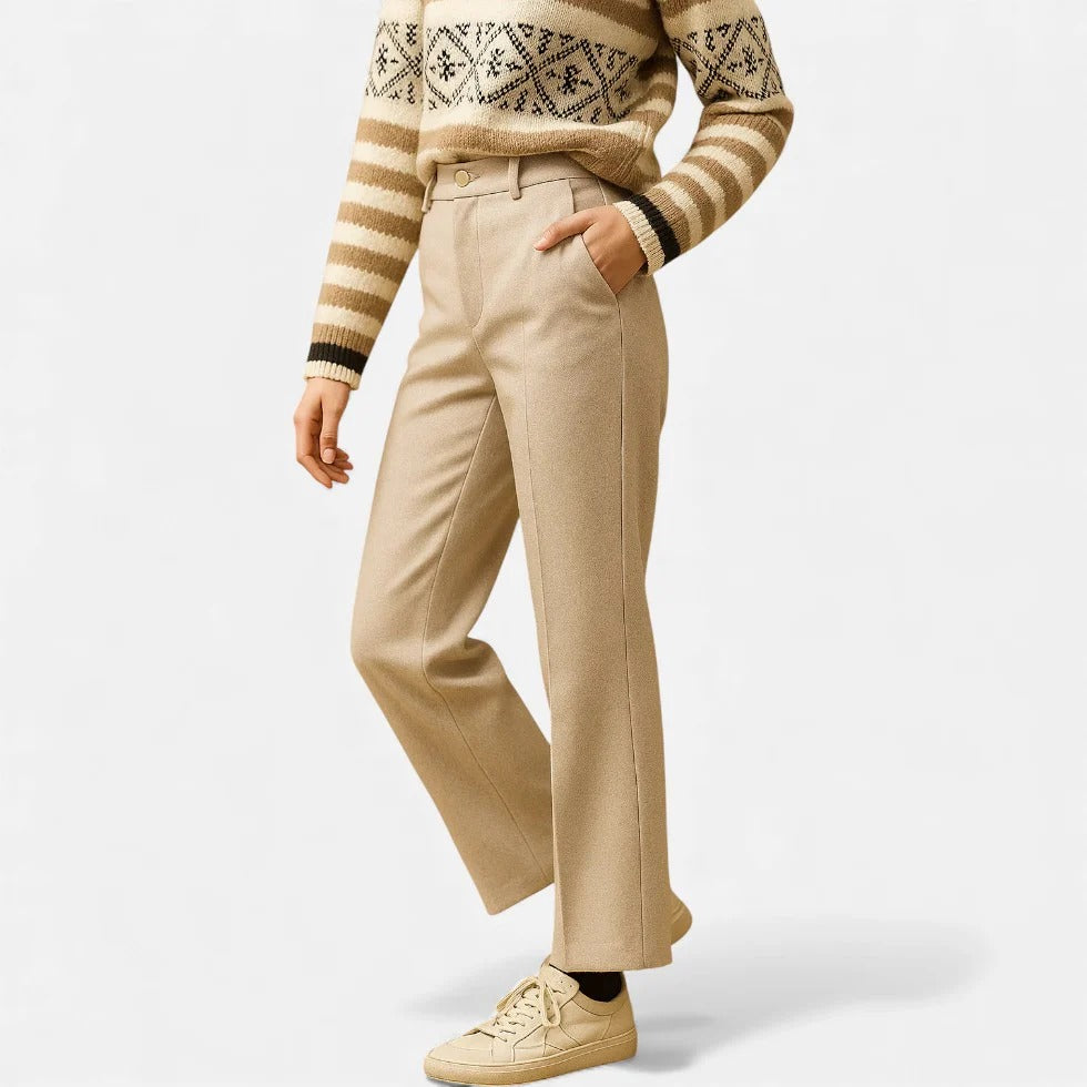 High Waist Tailored Trousers