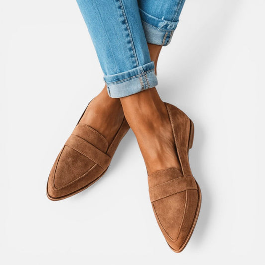 Orthopedic Suede Style Pointed Toe Loafers