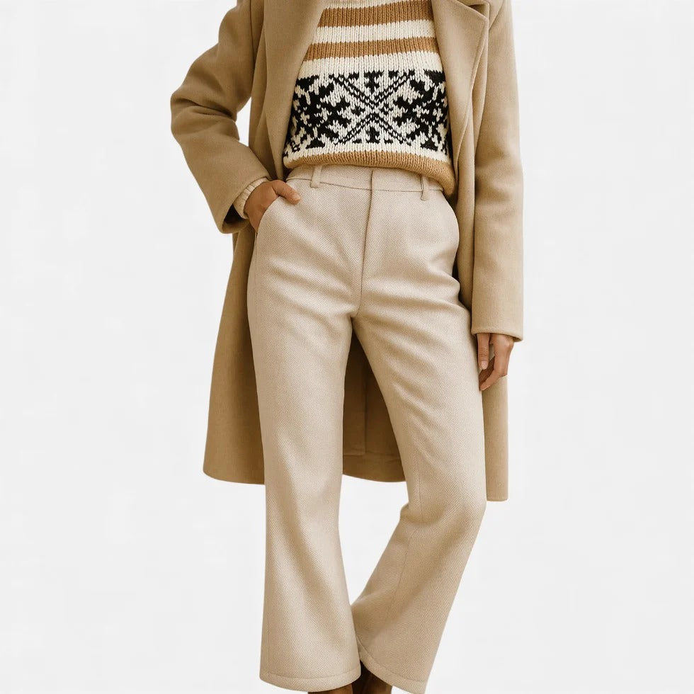 High Waist Tailored Trousers