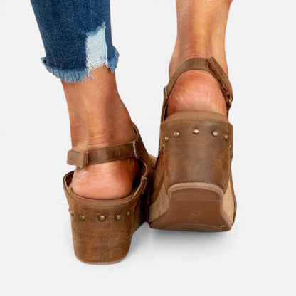 Platform Wedge Cut Out Sandals – ModClo, view 10