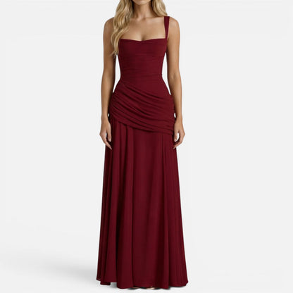 Maxi Dress Ruched Sleeveless Square Neck – ModClo, view 8