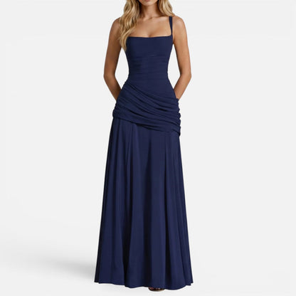 Maxi Dress Ruched Sleeveless Square Neck – ModClo, view 7