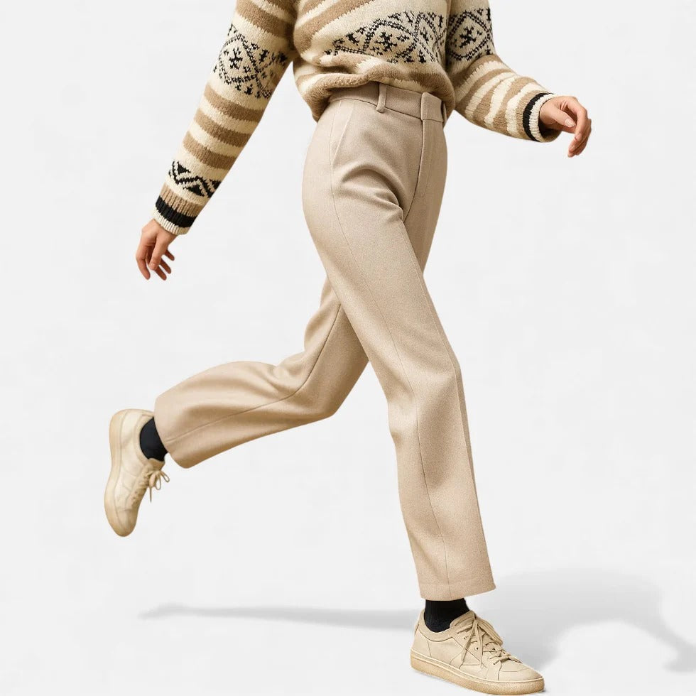 High Waist Tailored Trousers