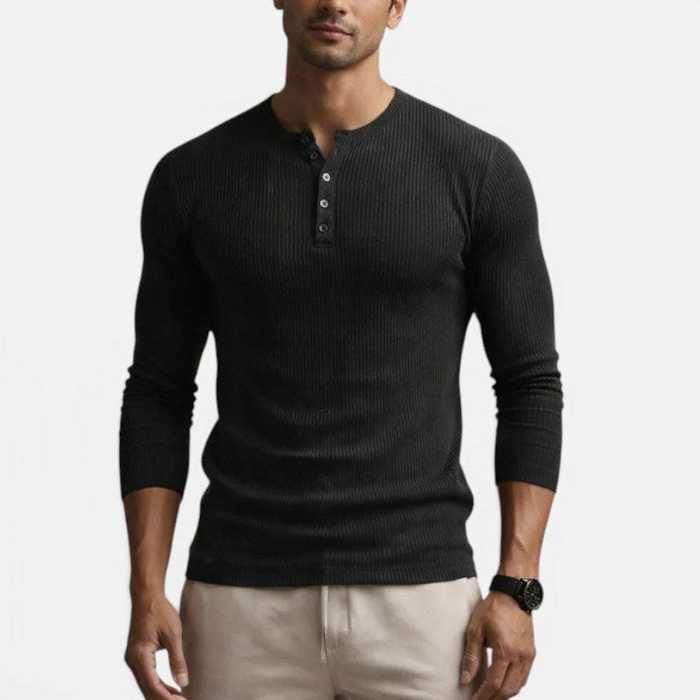 Men's Slim Fit Ribbed Shirt – ModClo, view 2