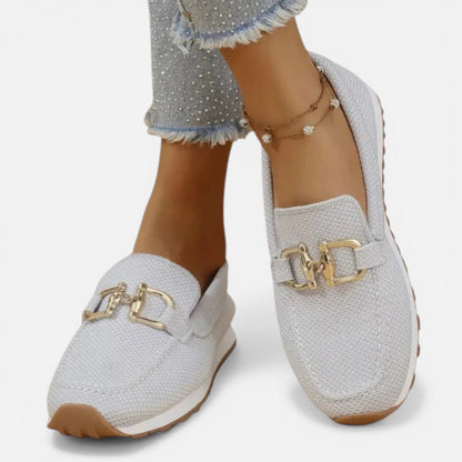 Textured Slip-On Loafers with Metal Detail – ModClo, view 8