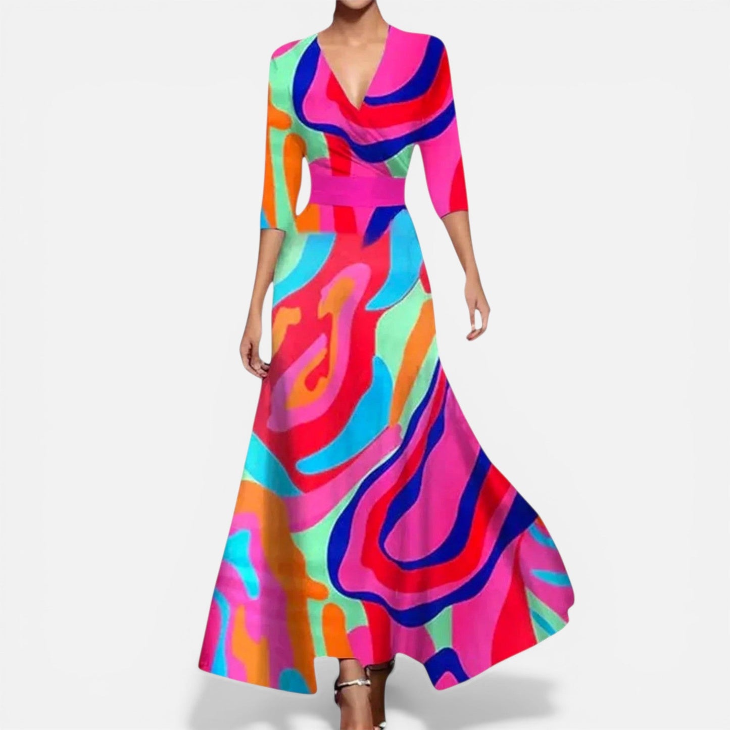 Flowing Statement Occasion Dress