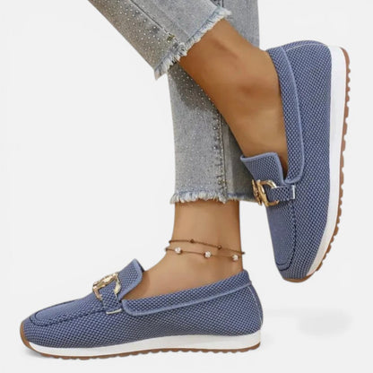 Textured Slip-On Loafers with Metal Detail – ModClo, view 5