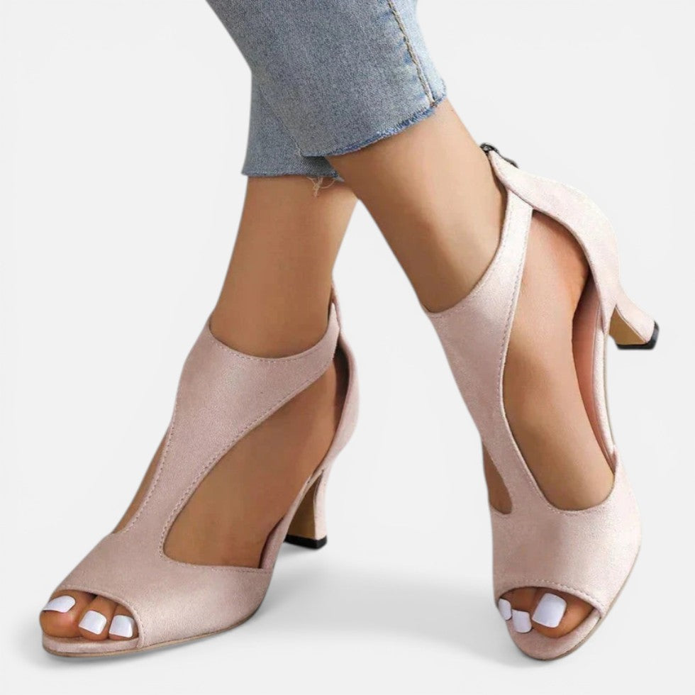 Orthopedic Minimal Strap Heel Sandals