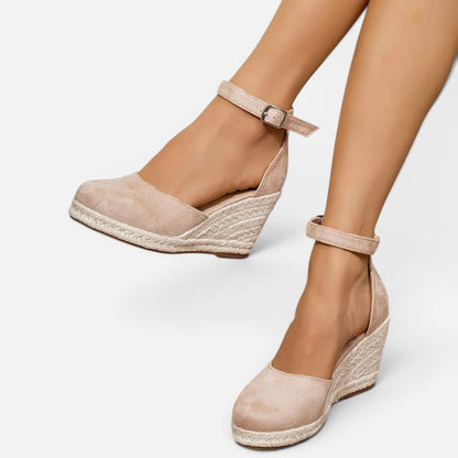 Espadrille Wedge Sandals with Ankle Strap – ModClo, main view