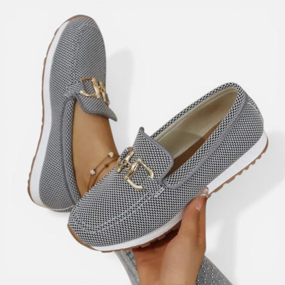 Textured Slip-On Loafers with Metal Detail – ModClo, view 7