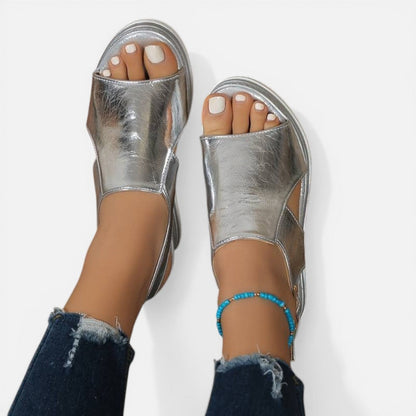 Cut Out Strap Wedge Platform Sandals – ModClo, view 9