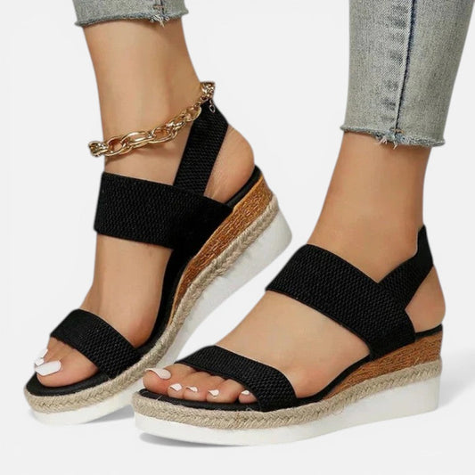 Orthopedic Elastic Strap Platform Wedge Sandals