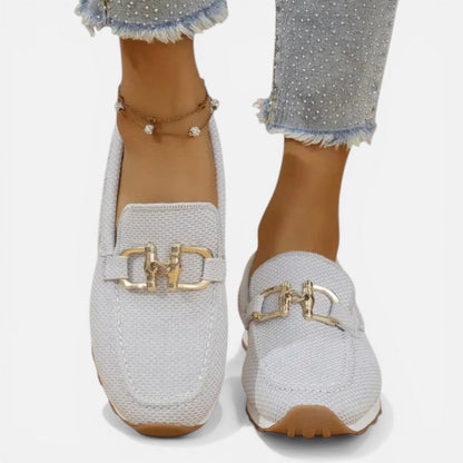Textured Slip-On Loafers with Metal Detail – ModClo, view 9