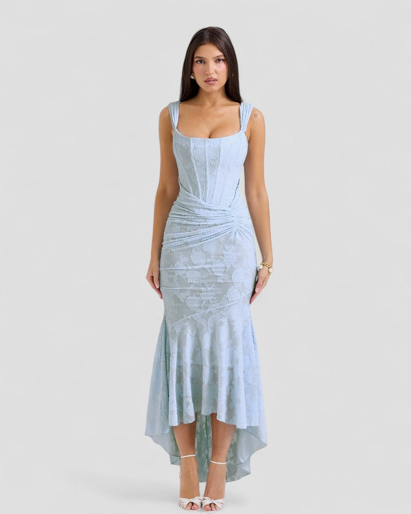 Corset Lace Maxi Dress Sleeveless Bodycon for Women's