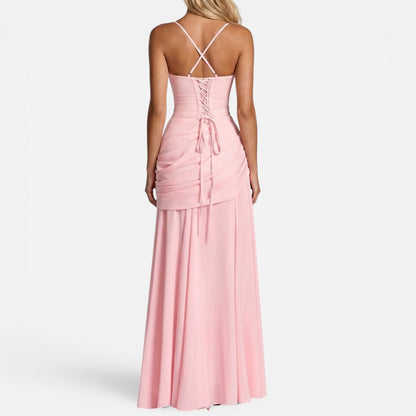 Maxi Dress Ruched Sleeveless Square Neck – ModClo, view 5