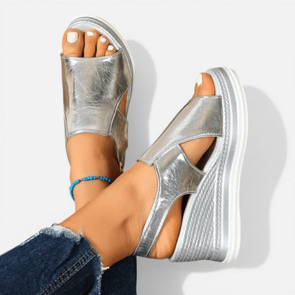 Cut Out Strap Wedge Platform Sandals – ModClo, view 8