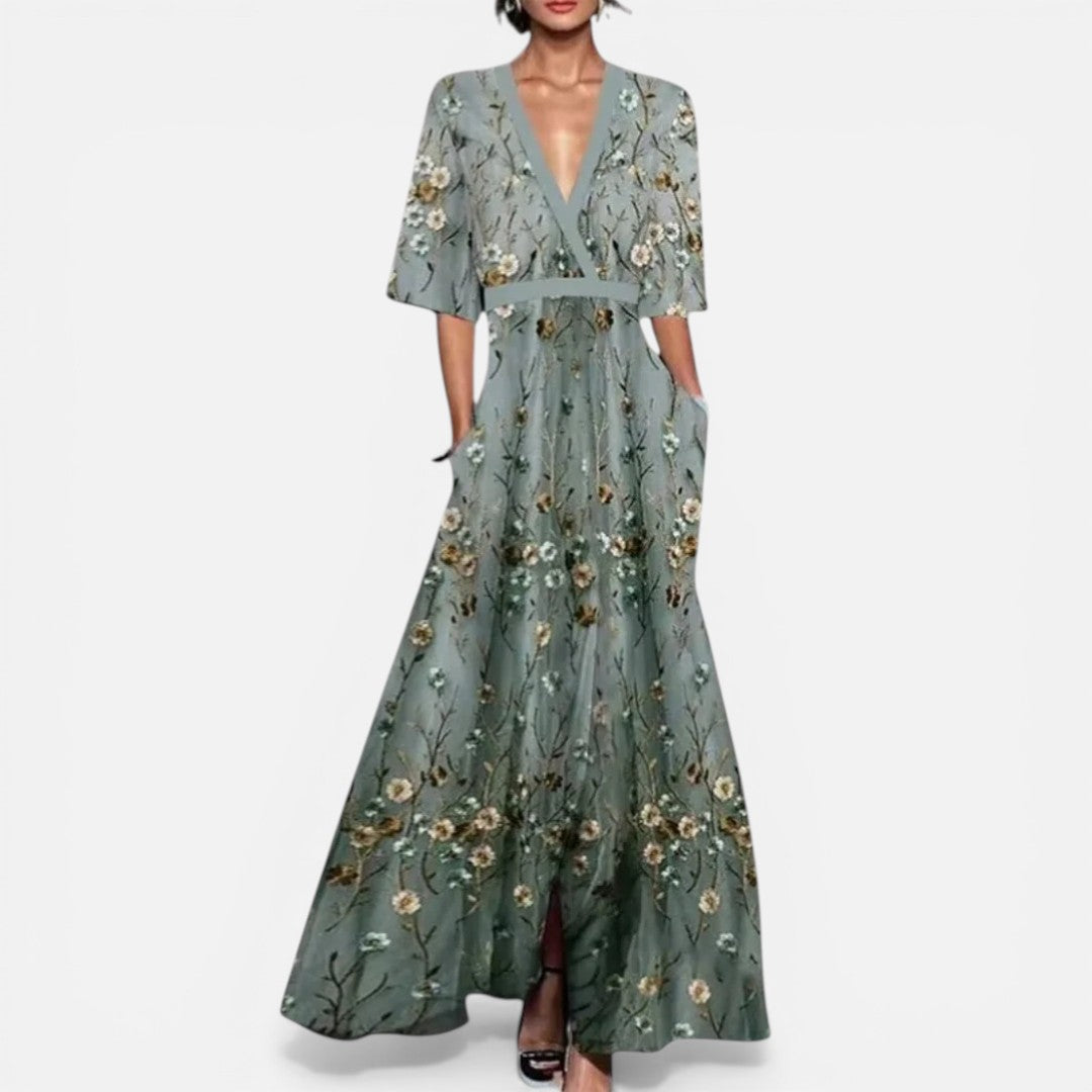Flowing Floral Day to Evening Dress