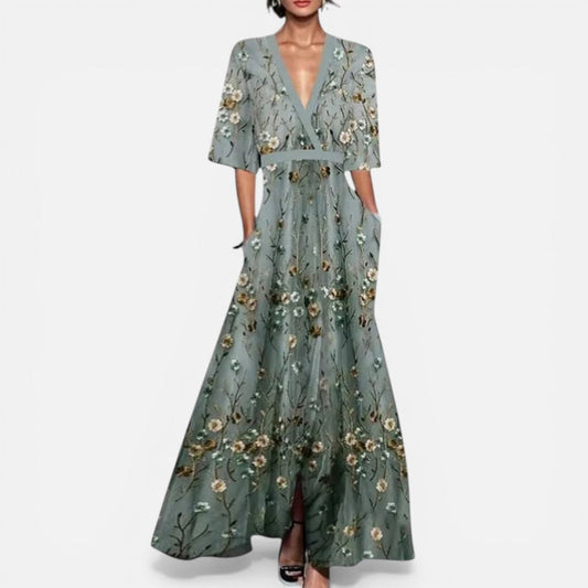 Flowing Floral Day to Evening Dress