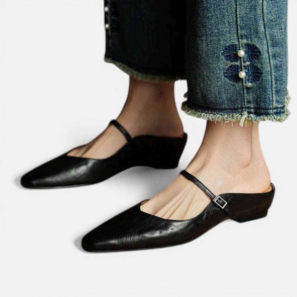 Pointed Toe Slingback Flats