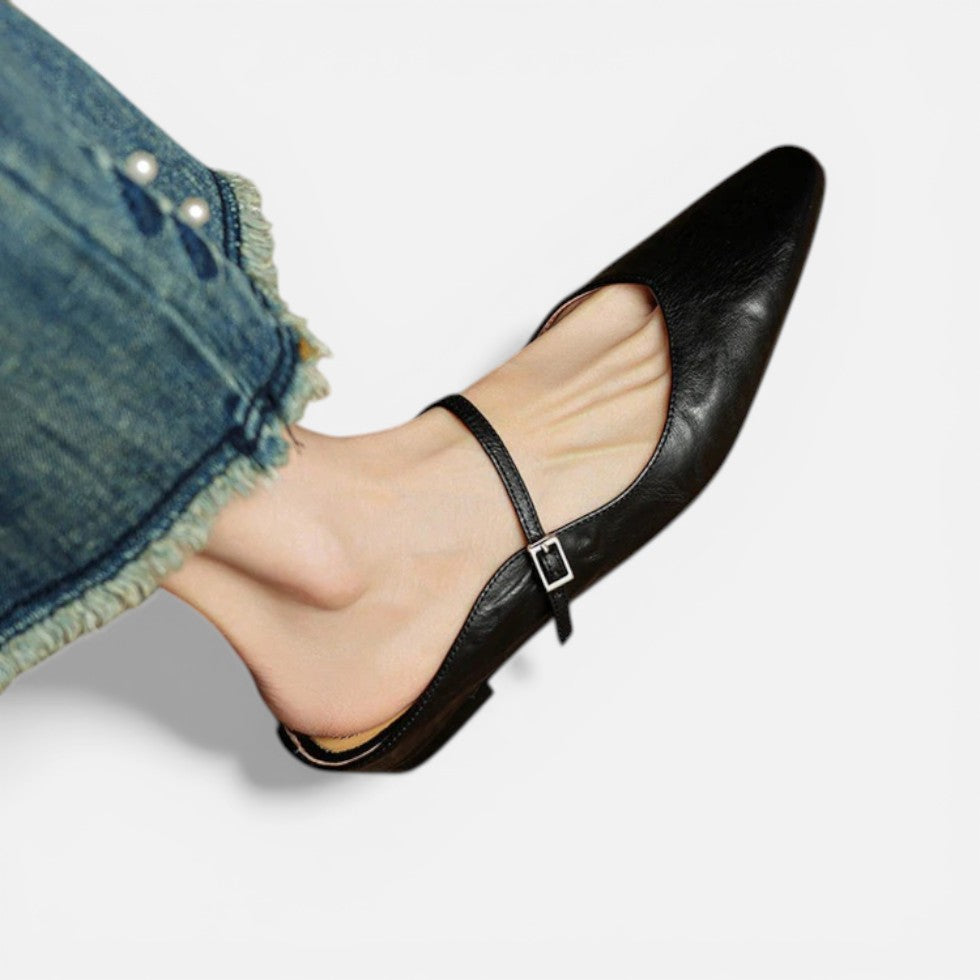 Pointed Toe Slingback Flats