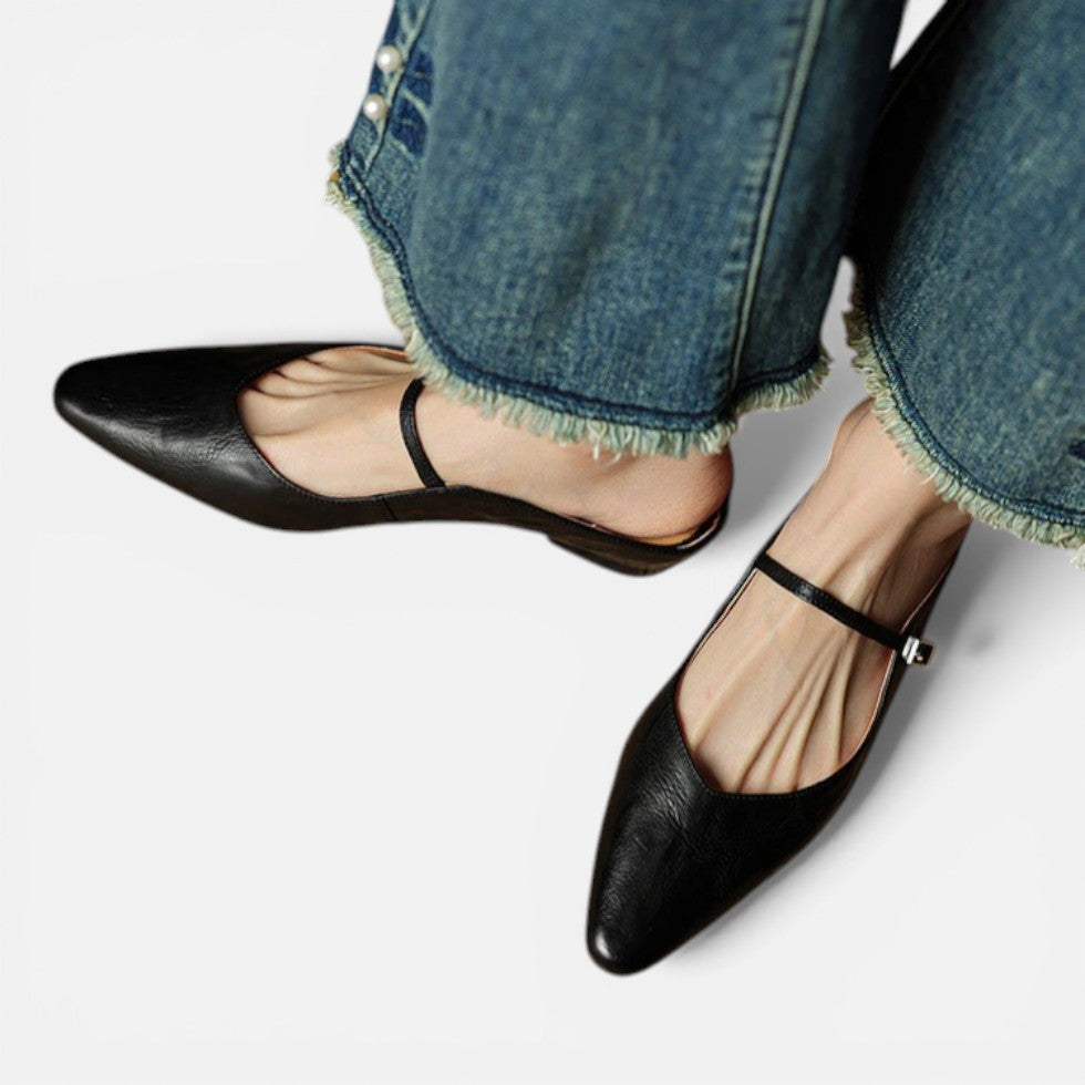 Pointed Toe Slingback Flats