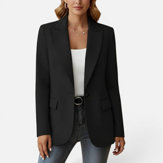 Tailored Single Button Long-Sleeve Blazer – ModClo, view 2