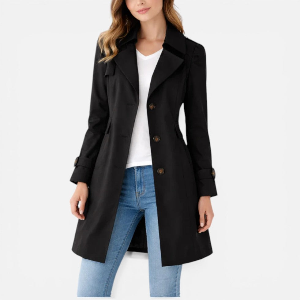 Classic Button-Up Trench Coat – ModClo, view 5
