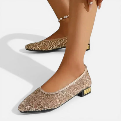 Lace Detail Low Heel Flats – ModClo, view 5