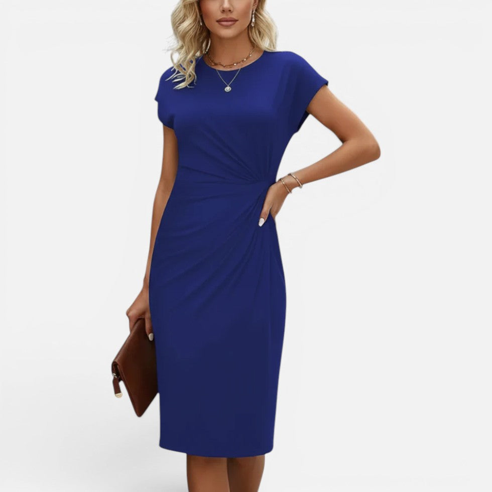 Ruched Waist Knee Length Dress – ModClo, view 8