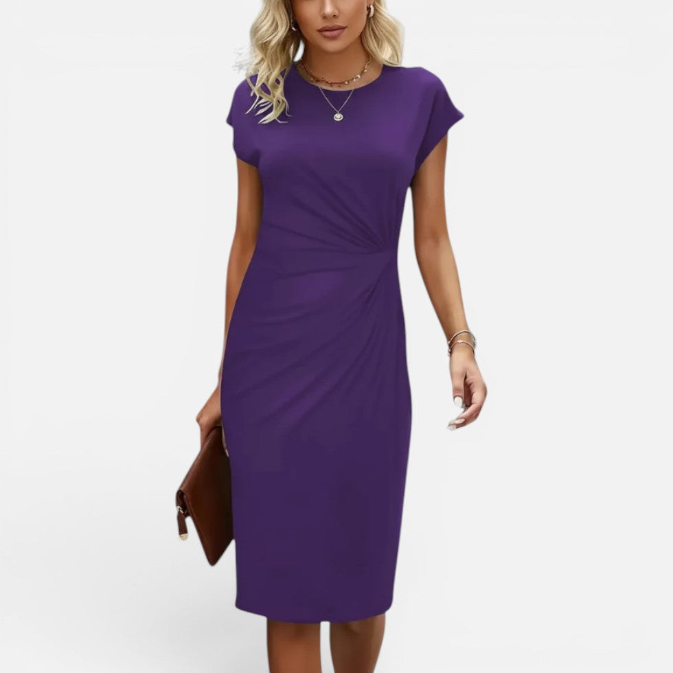 Ruched Waist Knee Length Dress – ModClo, view 11