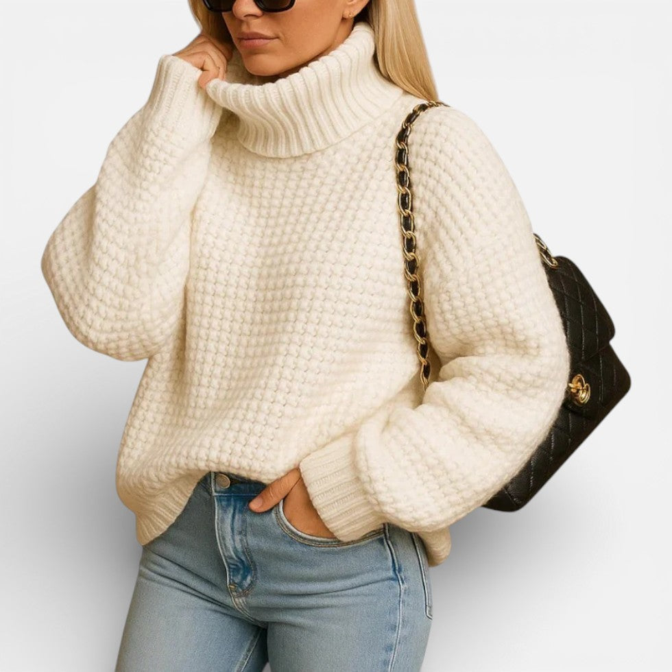 Chunky Knit Turtleneck Sweater