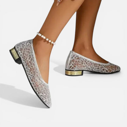 Lace Detail Low Heel Flats – ModClo, view 4