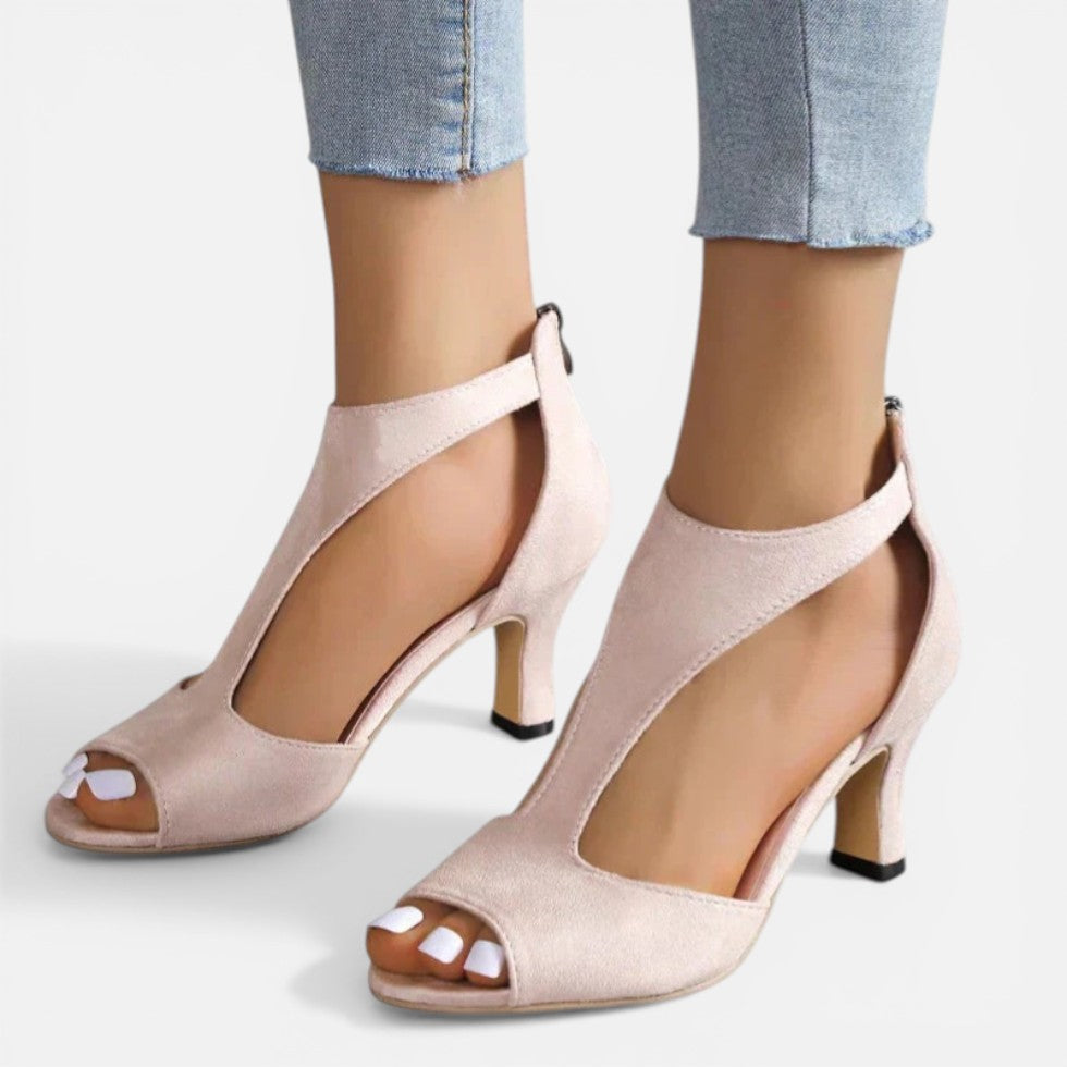 Orthopedic Minimal Strap Heel Sandals