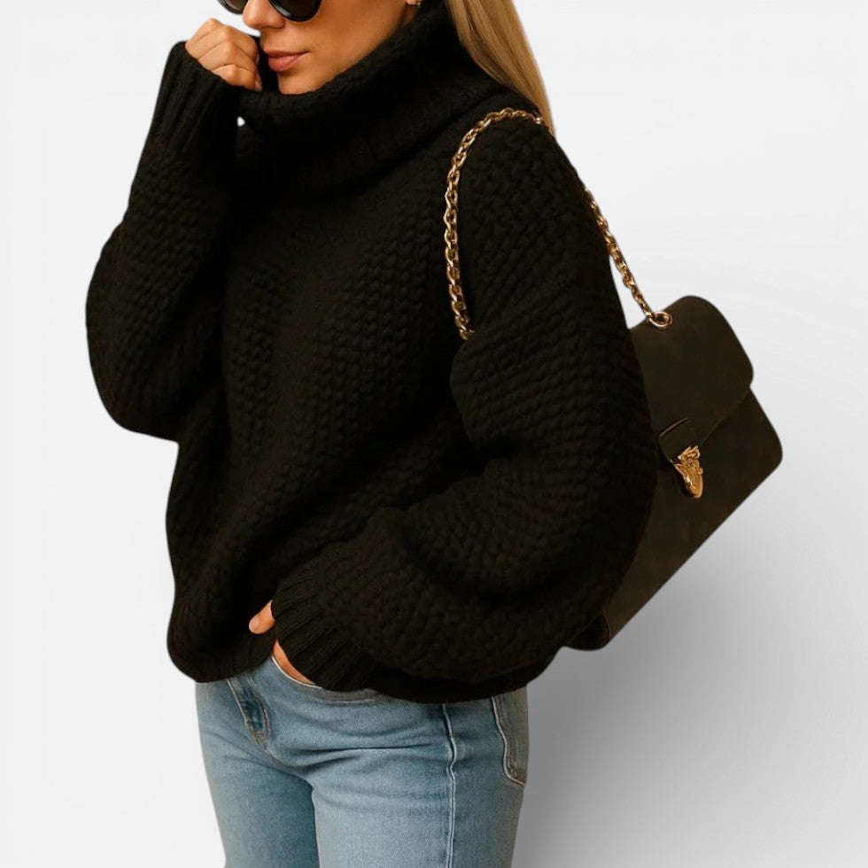 Chunky Knit Turtleneck Sweater