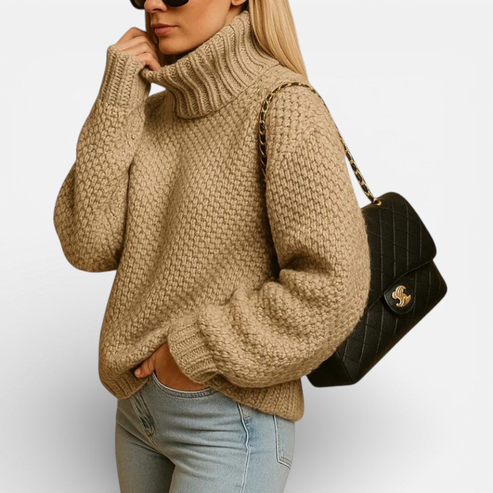 Chunky Knit Turtleneck Sweater