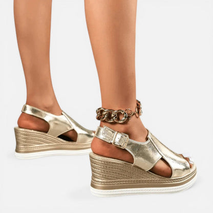 Cut Out Strap Wedge Platform Sandals – ModClo, view 11